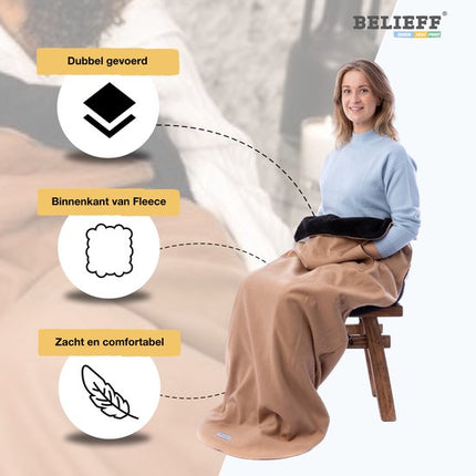 Cozy deken met voetenzak - Belieff